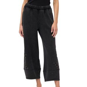 Johnny Was French Terry Linen Barrel Pant